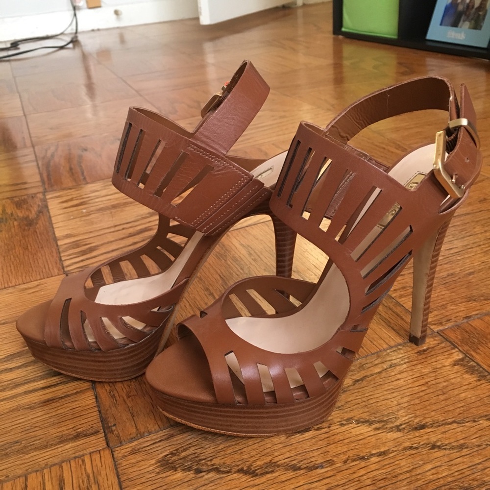 Guess Leather Brown Heels